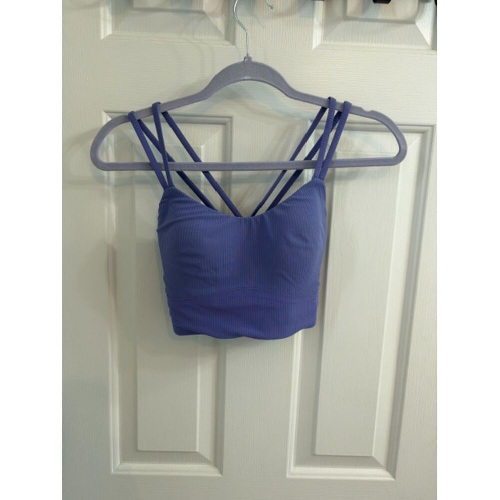 lululemon athletica Purple Ribbed Strappy Sports Bra - Picture 2 of 3